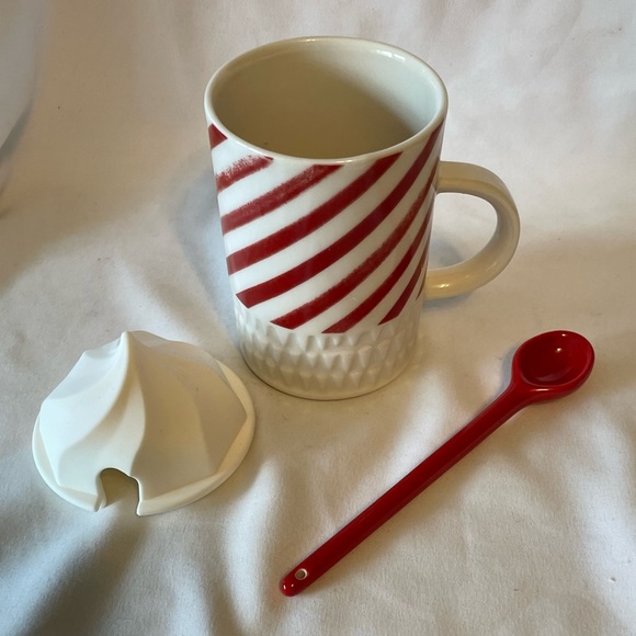 RARE Starbucks Candy Cane Whipped Cream Mug Cocoa Coffee Cup Holiday Christmas - Picture 9 of 11